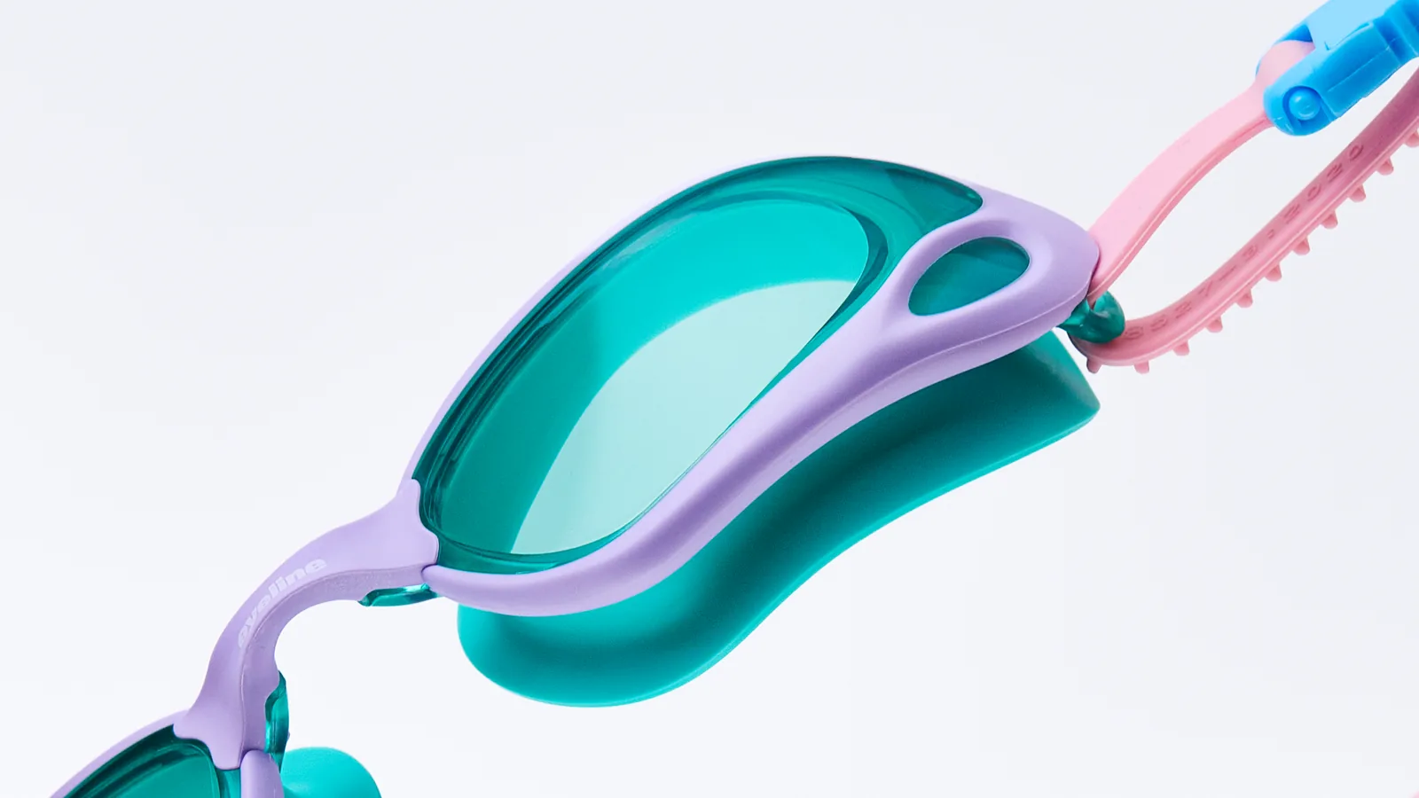 The Eyeline Torrent Junior swim goggle — a finished product developed in-house, from brief through tooling and testing